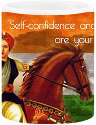 

Ashvah Jhansi Rani Lakshmi Bai Ceramic Mug(350 ml), Multicolor