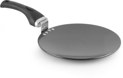 

Kitchen Chef HARD ANODISED CONCAVE ROTI TAWA 275MM Tawa 27 cm diameter(Hard Anodised), Black