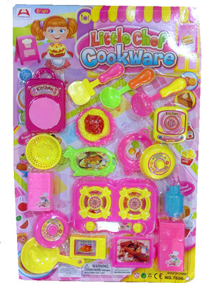 

TALKING GANESHA Beautiful Colorful Little Chef Cookware Pretend & play toy set of 18 pieces for kids (multicolor)