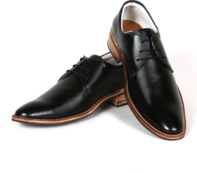 

C Comfort Genuine Leather Shoes Black Lace Up For Men(Black