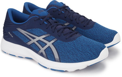 Asics Nitrofuze Running Shoes For Men(Blue, Silver, Indigo blue/silver/imperial