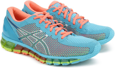 

Asics GEL-QUANTUM 360 CM Running Shoes For Women(Blue, Green, Aquarium/white/flash coral