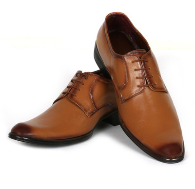 

C Comfort Genuine Leather Shoes Tan Lace Up For Men(Tan