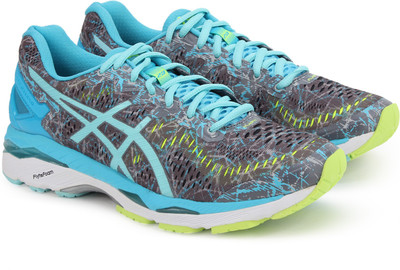 

Asics Gel-Kayano 23 Running Shoes For Women(Grey, Shark::aruba blue::aquarium