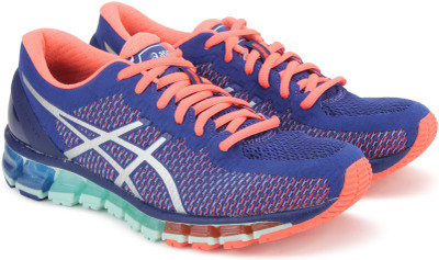 

Asics GEL-QUANTUM 360 CM Running Shoes For Women(Multicolor, Asics blue/white/flash coral