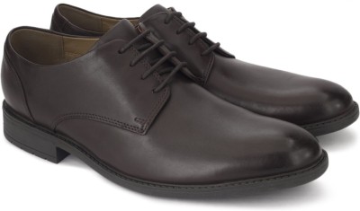 

Clarks Truxton Plain Dark Brown Lea Lace Up For Men(Brown