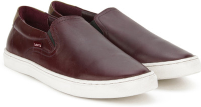 

Levi's Sherlock Slip on Sneakers For Men(Maroon, Burgandy