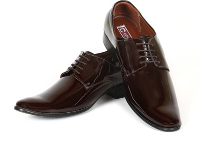 

C Comfort Genuine Leather Shoes Brown Lace Up For Men(Brown