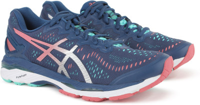 

Asics Gel-Kayano 23 Women Running Shoes For Women(Blue, Poseidon::silver::cockatoo
