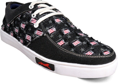 

KRAAZA K13B24 Canvas Shoes For Men(Black