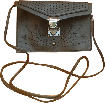 

SANSHUL Girls Casual Black Leatherette Sling Bag