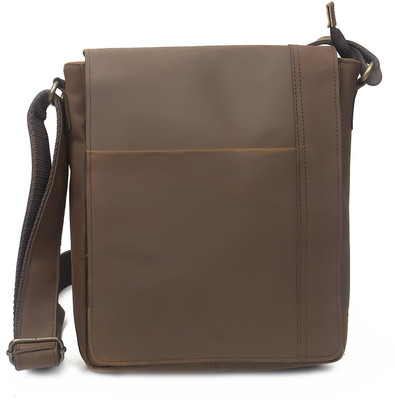 Anshika International Boys & Girls Formal Brown Genuine Leather Sling Bag