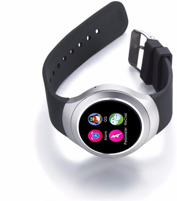 

ESTAR Presenting Bluetooth Smartwatch with Sim- Card Support Compatible with Asus ZenPad 7.0 Z370CG Silver Smartwatch(Black Strap Free Size)