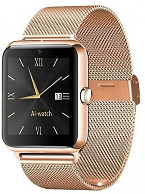 

ESTAR Presenting Bluetooth Smartwatch with Sim- Card Support Compatible with AsusVivoTab RT TF600T Gold Smartwatch(Gold Strap Free Size)