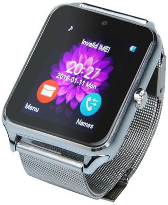 

ESTAR Presenting Bluetooth Smartwatch with Sim- Card Support Compatible with Benq A3 Silver Smartwatch(Silver Strap Free Size)
