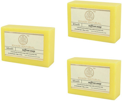 

Khadi Natural Saffron Soap(375 g, Pack of 3)