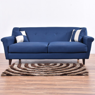 

Furny Claire Sofa Fabric 3 Seater Sofa(Finish Color - Dark Blue)