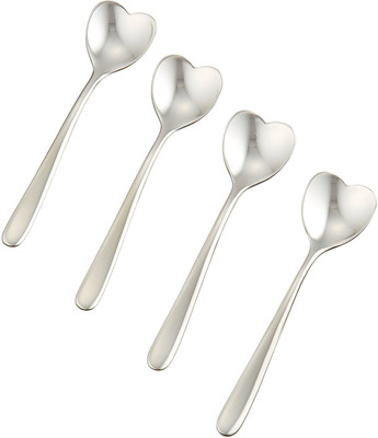 

Homescapes Heart Dessert spoon Stainless Steel Dessert Spoon Set(Pack of 4)