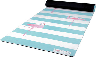 

Kosha Yoga Co. Flamboyance Mat White, Green, Pink 3 mm Yoga Mat, Green;white