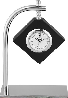 

ROMADO Analog LAMP-BLACK AND SILVER Clock