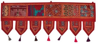 

Lal Haveli Handmade Cotton Wall Tapestry Decorative Door Hanging Toran(Cotton)