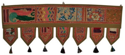 

Lal Haveli Home Decor Wall Hanging Embroidered Tapestry Door Toran(Cotton)
