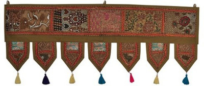 

Lal Haveli Embroidery Work Cotton Tapestry Wall Decoration Door Hanging Toran(Cotton)