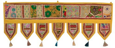 

Lal Haveli Embroidery Work Cotton Tapestry Wall Decoration Door Hanging Toran(Cotton)