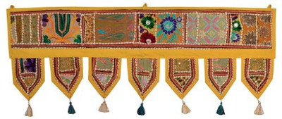 

Lal Haveli Home Decor Wall Hanging Embroidered Tapestry Door Toran(Cotton)