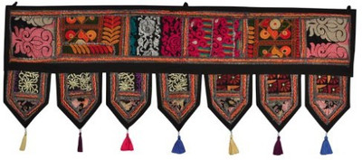 

Lal Haveli Embroidery Work Cotton Tapestry Wall Decoration Door Hanging Toran(Cotton)