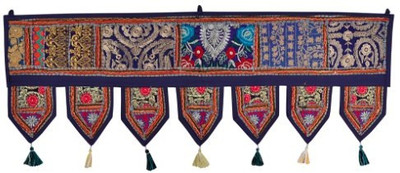 

Lal Haveli Embroidery Work Cotton Tapestry Wall Decoration Door Hanging Toran(Cotton)