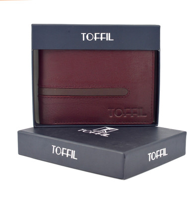 

Toffil Men Brown Genuine Leather Wallet(6 Card Slots), Cherry brown