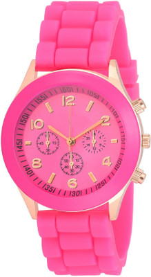 COSMIC NEW DARK PINK SL-0068 FLORAL Geneva Chronograph Pattern Watch  - For Women   Watches  (COSMIC)