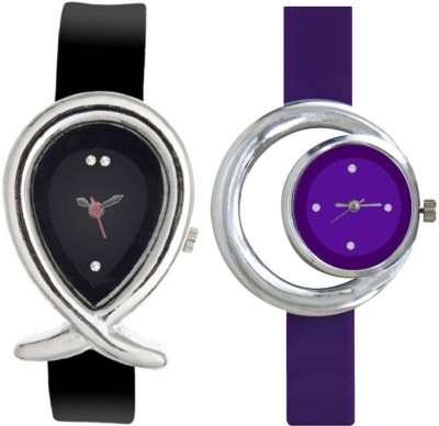 Ethnic and Style Black And Purple Latest Combo Women Watch Fashionable Watch  - For Women   Watches  (Ethnic and Style)