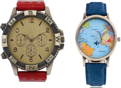declasse RED DIRECTION WITH MIN WORLD MAP PARTY WEAR Watch  - For Men   Watches  (Declasse)