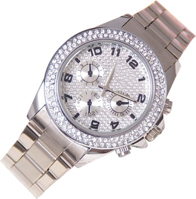 Shivam Retail Stainless Steel Silver Plated Diamond Frame Specially Watch  - For Women   Watches  (Shivam Retail)
