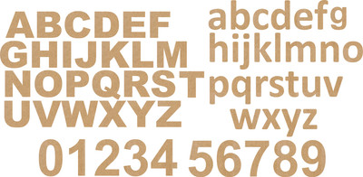 

Cryo Craft Plain Laser Cut Wooden Alphabets (2 sets) and Numbers 0-9 (3 sets)