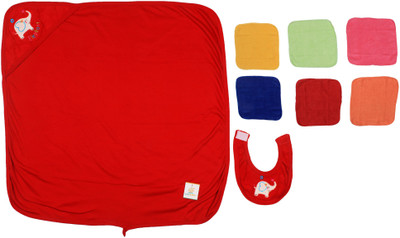

Ole Baby Cotton 350 GSM Bath Towel(Pack of 3, Red), Candy red