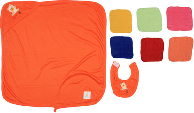 

Ole Baby Cotton 350 GSM Bath Towel(Pack of 3, Orange), Tangerine