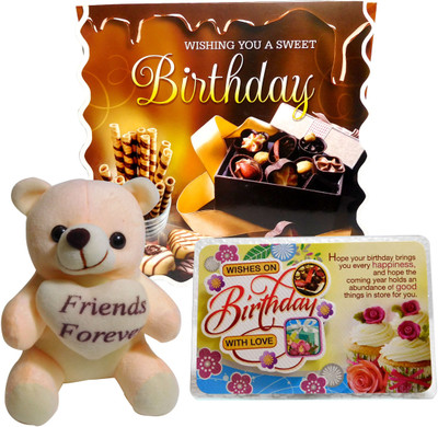 

Siddhi Gifts Birthday greeting card for husband - Birthday Greeting Card and Cute Soft Teddy With Birthday Quotation(Set of 1)
