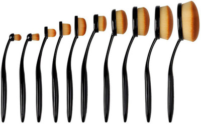 

Shadow Securitronics Soft Oval Makeup Brush Sets Cosmetics Tool Set(Pack of 10)