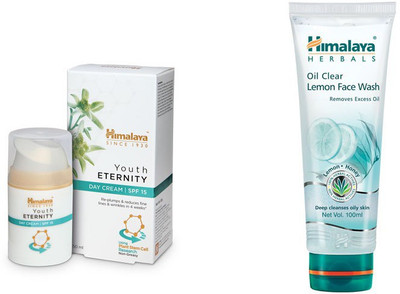 

Himalaya Youth Eternity Day Cream, Oil Clear Lemon Face Wash(Set of 2)