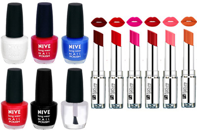 

ForSure Velvet Matte Lipsticks + Nive Nail Polish Combo(Set of 12)