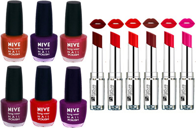 

ForSure Velvet Matte Lipsticks + Nive Nail Polish Combo(Set of 12)
