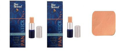 

Blue Heaven 2 PAN STICK CONCEALER(CREAM BEIGE) WITH SINGLE SPONGE(Set of 3)