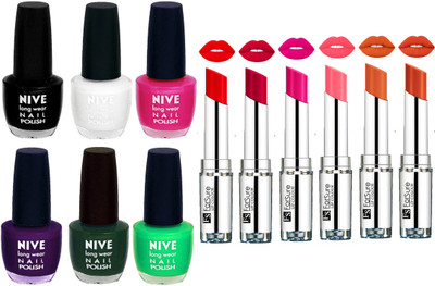 

ForSure Velvet Matte Lipsticks + Nive Nail Polish Combo(Set of 12)