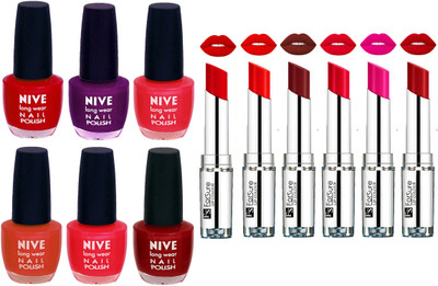 

ForSure Velvet Matte Lipsticks + Nive Nail Polish Combo(Set of 12)