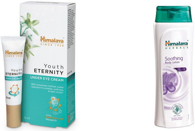 

Himalaya Youth Eternity Under Eye Cream, Soothing Body Lotion(Set of 2)