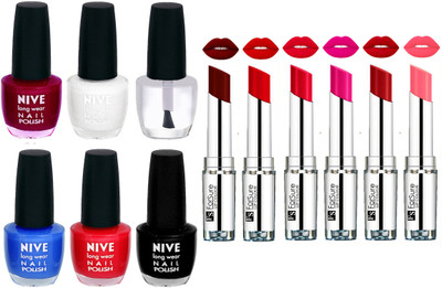 

ForSure Velvet Matte Lipsticks + Nive Nail Polish Combo(Set of 12)