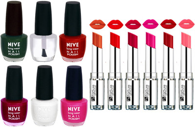 

ForSure Velvet Matte Lipsticks + Nive Nail Polish Combo(Set of 12)